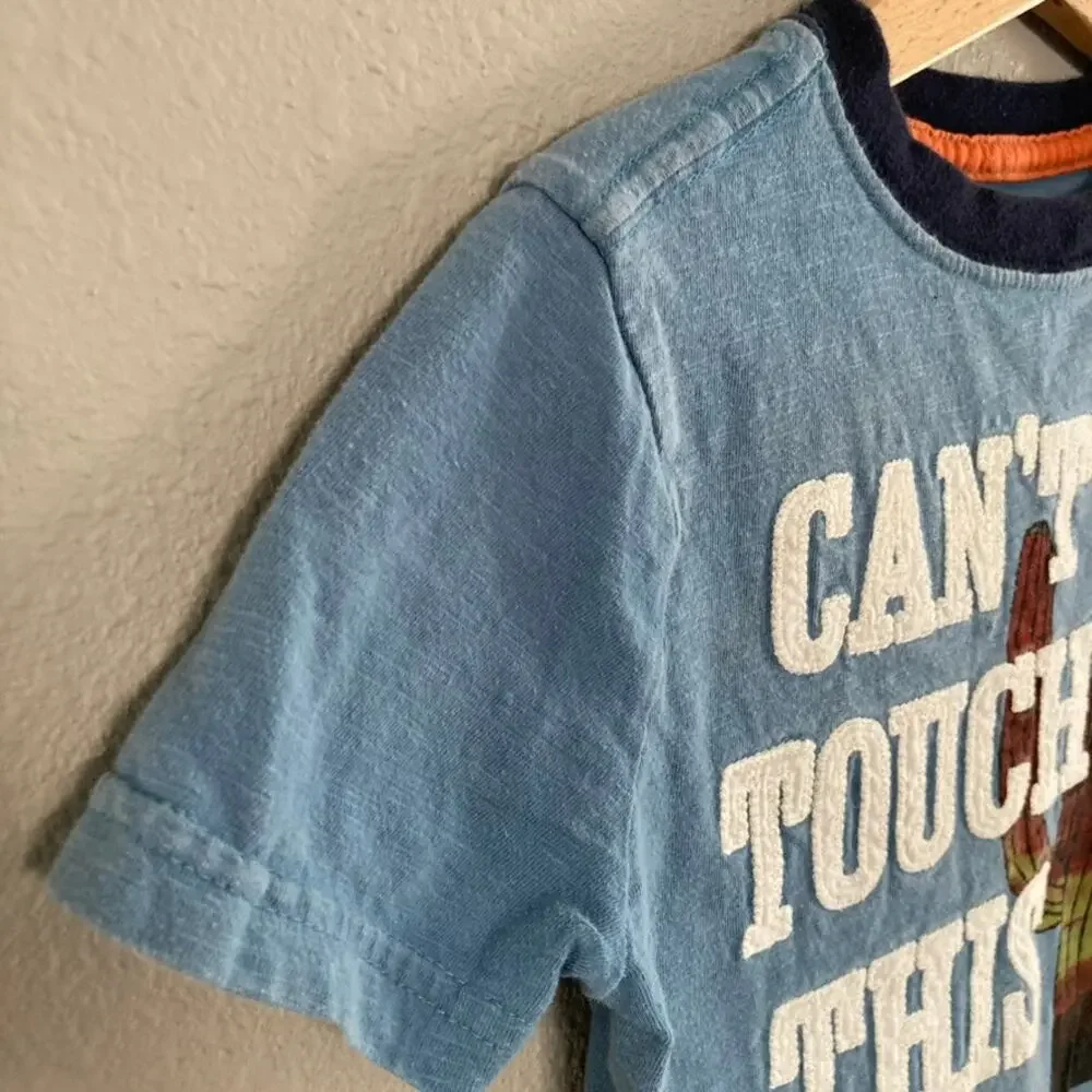 Gymboree Cactus Can't Touch This Graphic Applique Tee - Blue - XS 4